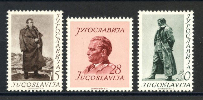 1952 - JUGOSLAVIA -  60° COMPLEANNO  MARESCIALLO TITO 3v. - NUOVI - LOTTO/33777