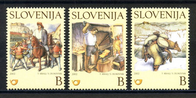 2002 - SLOVENIA - MARTIN KRPAN  3v. - NUOVI - LOTTO/34166
