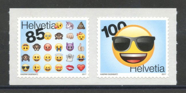 2017 - SVIZZERA - LOTTO /39710 - EMOJI 2v.  - NUOVI ADESIVI