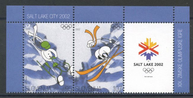 2002 - SLOVENIA - OLIMPIADI  SAL LAKE CITY  2v. - NUOVI - LOTTO/34164