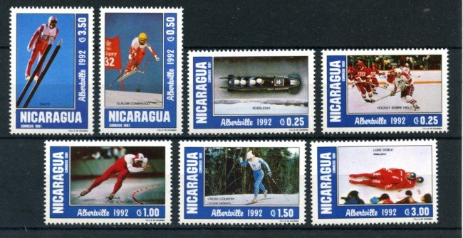 1991 - NICARAGUA - OLIMPIADI DI ALBERTVILLE 7v. - NUOVI