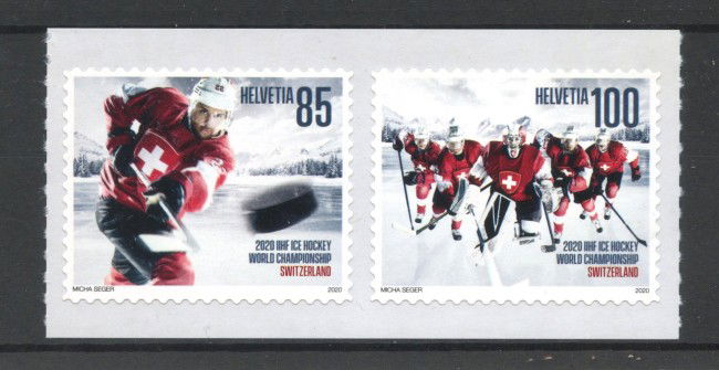 2019 - SVIZZERA - LOTTO/42172 - HOCKEY SU GHIACCIO 2v. - NUOVI