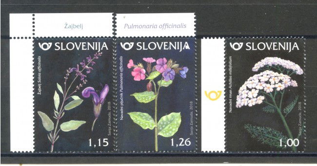 2018 - SLOVENIA - PIANTE OFFICINALI 3v. - NUOVI - LOTTO/34692