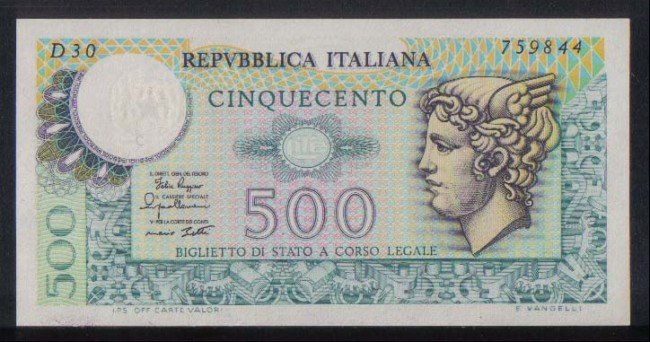 CM/6 REPUBBLICA ITALIANA - 500 LIRE MERCURIO