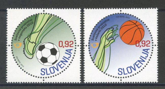 2010 - SLOVENIA - CAMPIONATI DI CALCIO E PALLA CANESTRO 2v. - NUOVI - LOTTO/34455