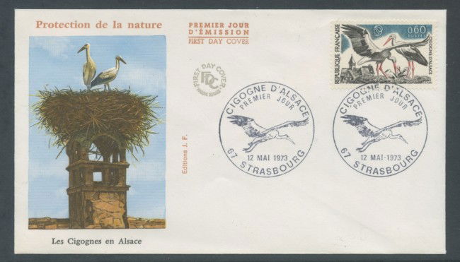 1973 - FRANCIA - PROTEZIONE NATURA CICOGNE - BUSTA FDC - LOTTO/25740