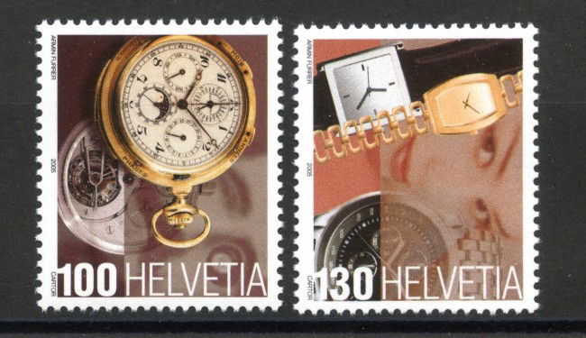 2005 - SVIZZERA - PRODOTTI SVIZZERI OROLOGI 2v. - NUOVI - LOTTO/37455