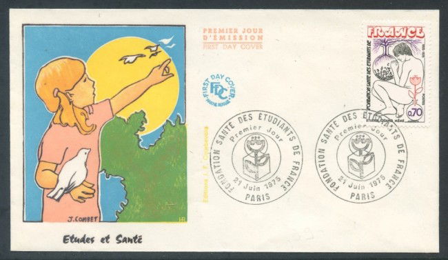 1975 - FRANCIA - SALUTE DEGLI STUDENTI - BUSTA FDC - LOTTO/26486