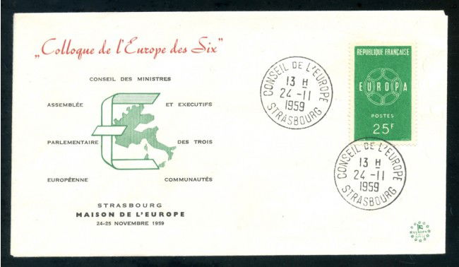 1959 - FRANCIA - COLLOQUIO EUROPA - BUSTA - LOTTO/26269