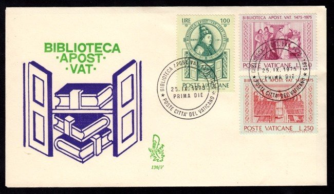 1975 - LOTTO/13156 - VATICANO - BIBLIOTECA APOSTOLICA - BUSTA FDC