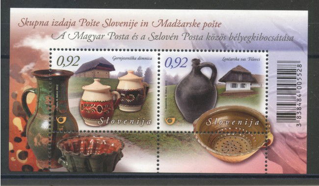 2012 - SLOVENIA - ARCHITETTURA E CERAMICHE  FOGLIETTO - NUOVO - LOTTO/34516