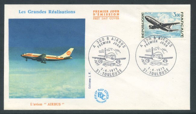1973 - FRANCIA - A 300 AIRBUS - BUSTA FDC - LOTTO/25737