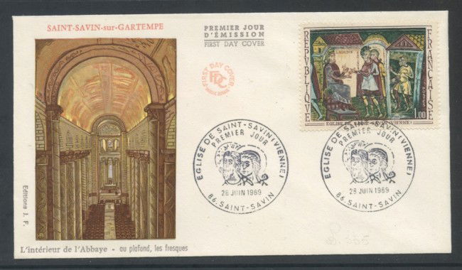 1969 - FRANCIA - CHIESA DI SAN SAVIN - BUSTA FDC - LOTTO/25898