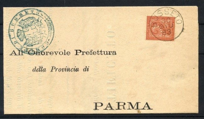 1883 - REGNO - LOTTO/41563 - 2 CENTESIMI SU PIEGHEVOLE  DA BUSSETO A PARMA