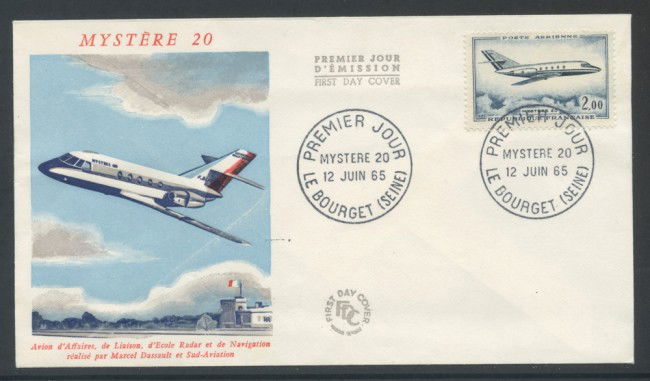 1965 - FRANCIA - AEREO MYSTERE 20 - BUSTA FDC - LOTTO/25847