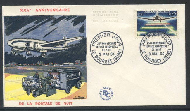 1964 - FRANCIA - SERVIZIO AEROPOSTALE - BUSTA FDC - LOTTO/25850
