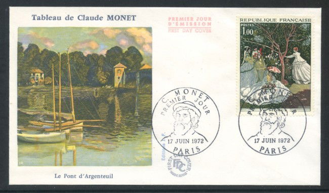 1972 - FRANCIA - DIPINTO DI C.MONET - BUSTA FDC - LOTTO/25901
