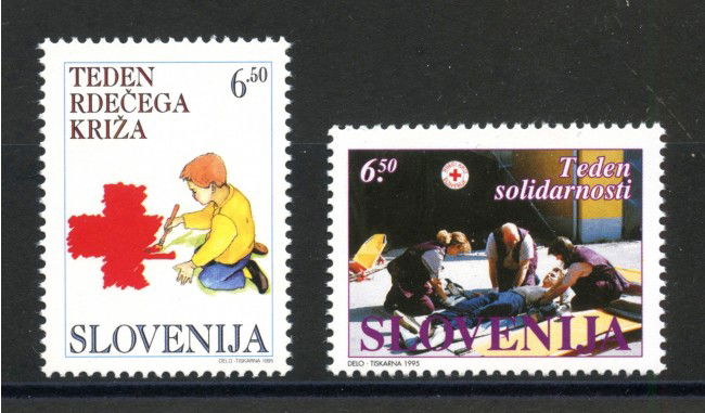 1995 - SLOVENIA - BENEFICENZA 2v. - NUOVI - LOTTO/33891