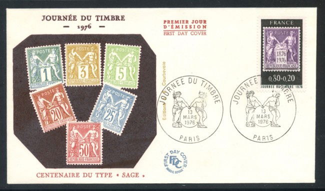 1976 - FRANCIA - GIORNATA DEL FRANCOBOLLO - BUSTA FDC - LOTTO/25840