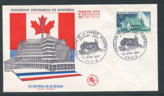 1967 - FRANCIA - ESPOSIZIONE DI MONTREAL - BUSTA FDC- LOTTO/26520