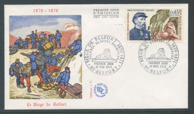 1970 - FRANCIA - ASSEDIO DI BELFORT - BUSTA FDC - LOTTO/26556