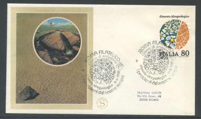 1981 - LOTTO/18493 - REPUBBLICA . DISSESTO IDROGEOLOGICO - FDC
