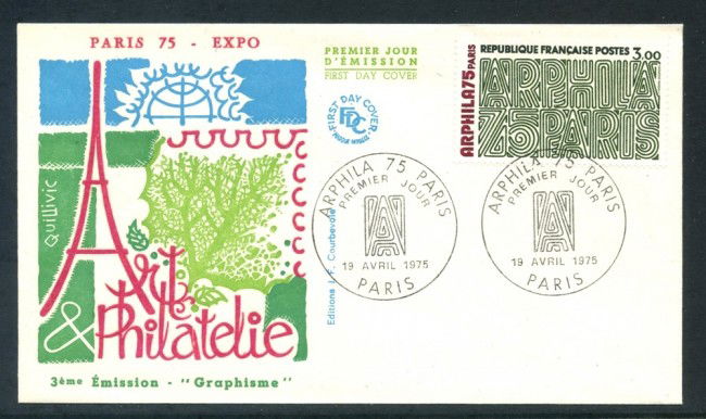1975 - FRANCIA - ARPHILA  GRAFIA - BUSTA FDC - LOTTO/26485