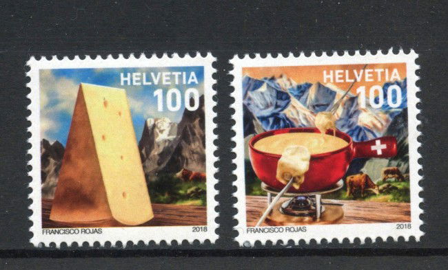 2018 - SVIZZERA - LOTTO/42134 - FONDUE DI FORMAGGIO 2v. - NUOVO