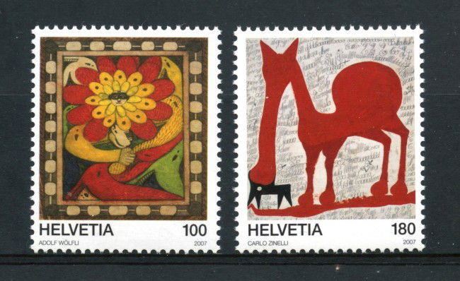 2007 - SVIZZERA - OPERE D'ARTE 2v. - NUOVI - LOTTO/23830