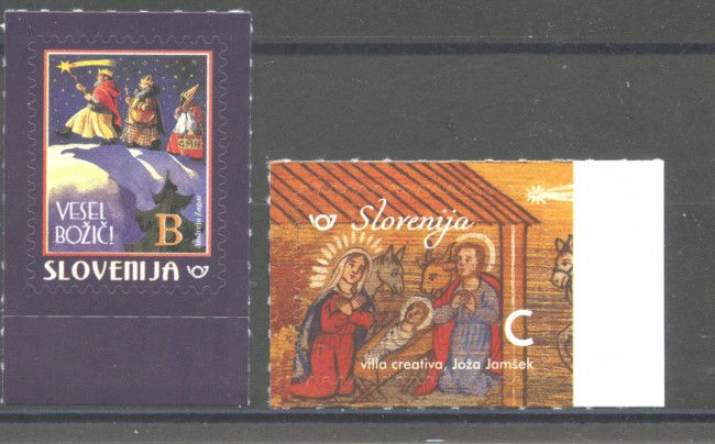 2018 - SLOVENIA - NATALE 2v. - NUOVI ADESIVI - LOTTO/34710