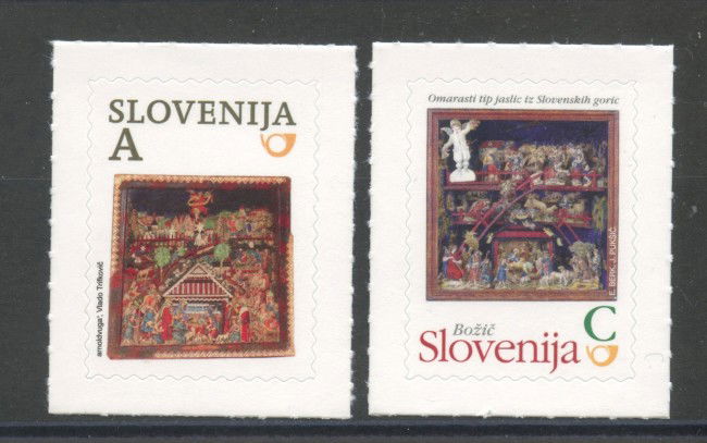 2013 - SLOVENIA - NATALE  2v. - NUOVI ADESIVI - LOTTO/34551