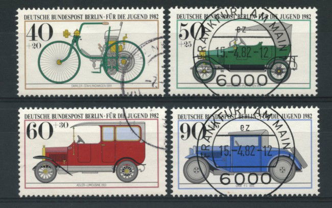 1982 - LOTTO/15664U - BERLINO - STORIA DELL'AUTOMOBILE 4v. USATI
