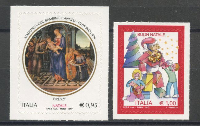 2017 - REPUBBLICA - NATALE  2v. - NUOVI - LOTTO/37029