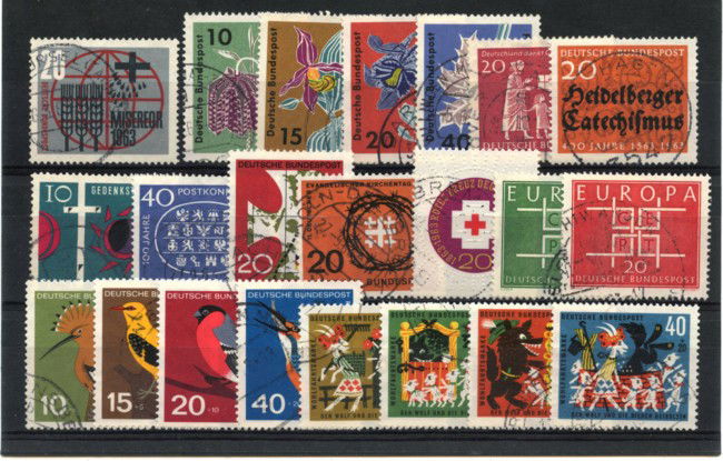 1963 - LOTTO/18856 - GERMANIA FEDERALE - ANNATA COMPLETA 22v. - USATI