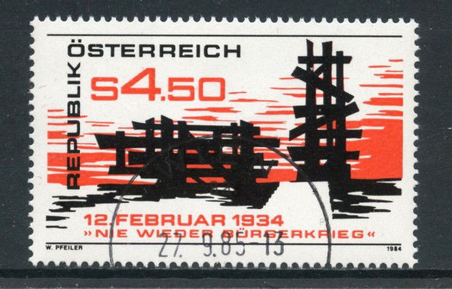 1984 - AUSTRIA - MONUMENTO A WOLLERSDORF - USATO - LOTTO/28316