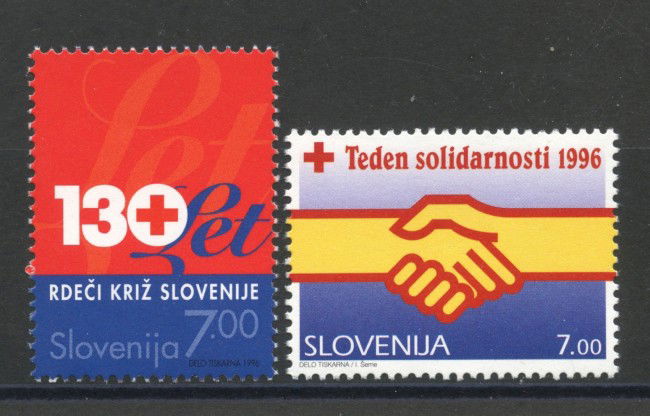 1996 - SLOVENIA - BENEFICENZA 2v. - NUOVI - LOTTO/33920