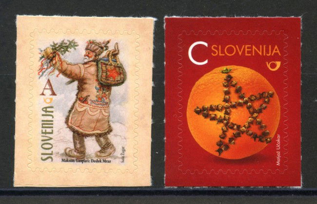 2016 - SLOVENIA - NUOVO ANNO  2v. - NUOVI ADESIVI - LOTTO/34654