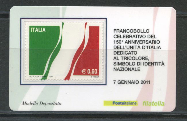 2011 - LOTTO/22769 - REPUBBLICA - TRICOLORE - TESSERA FILATELICA