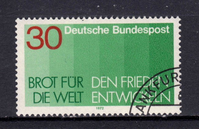 1972 - GERMANIA FEDERALE - CAMPAGNA CONTRO LA FAME - USATO - LOTTO/31526U