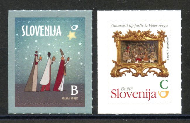 2014 - SLOVENIA - NATALE 2v. - NUOVI ADESIVI - LOTTO/34589