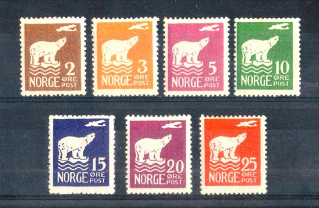 1925 - LOTTO/NORV107CPL - NORVEGIA  - SPEDIZIONE DI AMUNDSEN 5v. - LING.