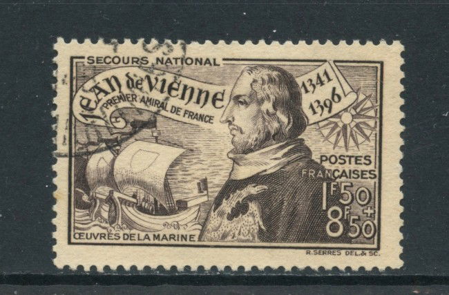 1942 - FRANCIA - JEAN DE VIENNE - USATO - LOTTO/28370