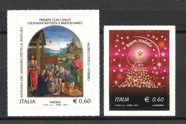 2012 - REPUBBLICA - NATALE 2v.- NUOVI - LOTTO/37164