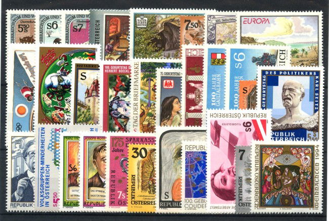 1994 - AUSTRIA - LOTTO/43682 - ANNATA COMPLETA 30 v. NUOVI