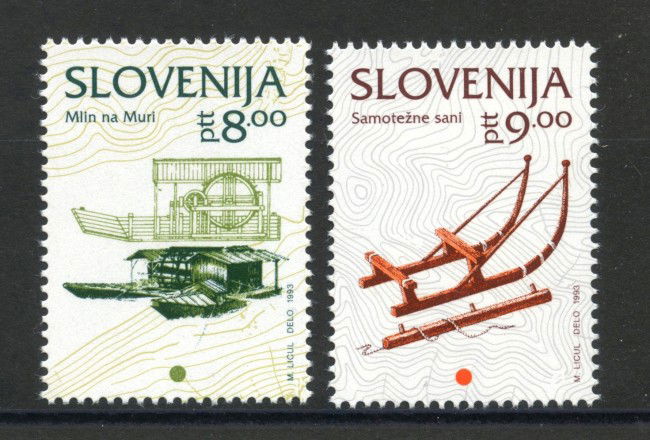 1993 - SLOVENIA - PATRIMONIO CULTURALE 2v. - NUOVI - LOTTO/33680