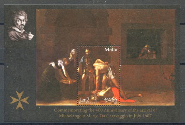 2007 - MALTA - OMAGGIO A CARAVAGGIO - FOGLIETTO - NUOVO - LOTTO/35996