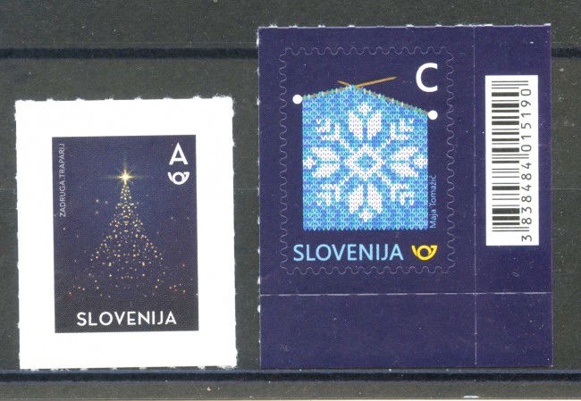 2018 - SLOVENIA - NUOVO ANNO 2v. - NUOVI ADESIVI - LOTTO/34709