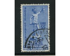 1950 - LOTTO/16282 - REPUBBLICA - 55 LIRE  UNESCO - USATO