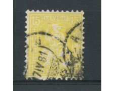 1867/78 - LOTTO/16314 - SVIZZERA - 15 CENT. GIALLO - USATO