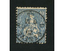 1862 - LOTTO/16323A - SVIZZERA - 10c. AZZURRO HELVETIA SEDUTA - USATO